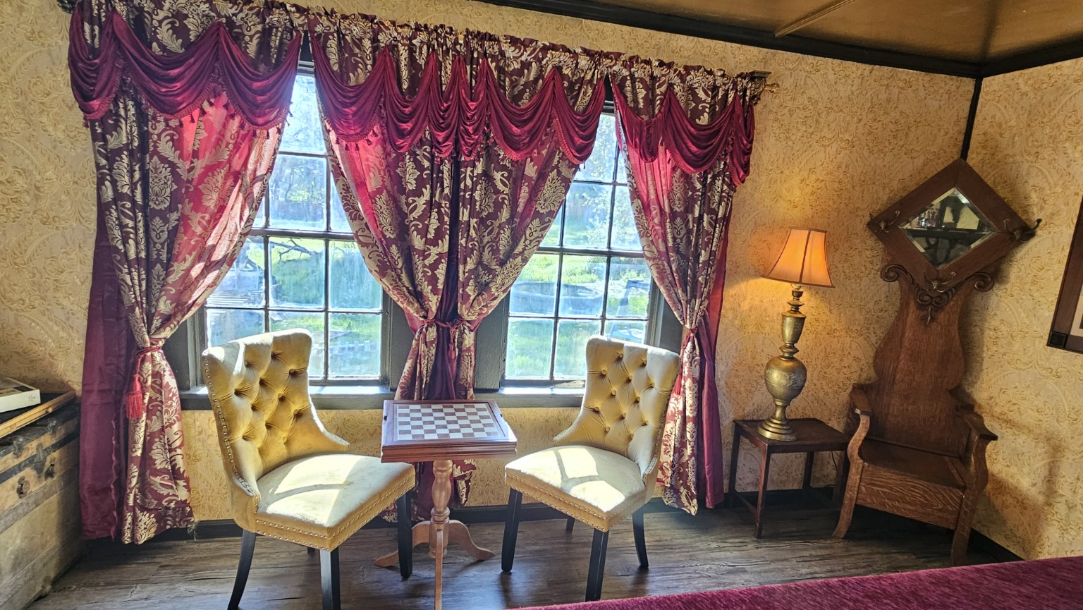 Living room windows and seating