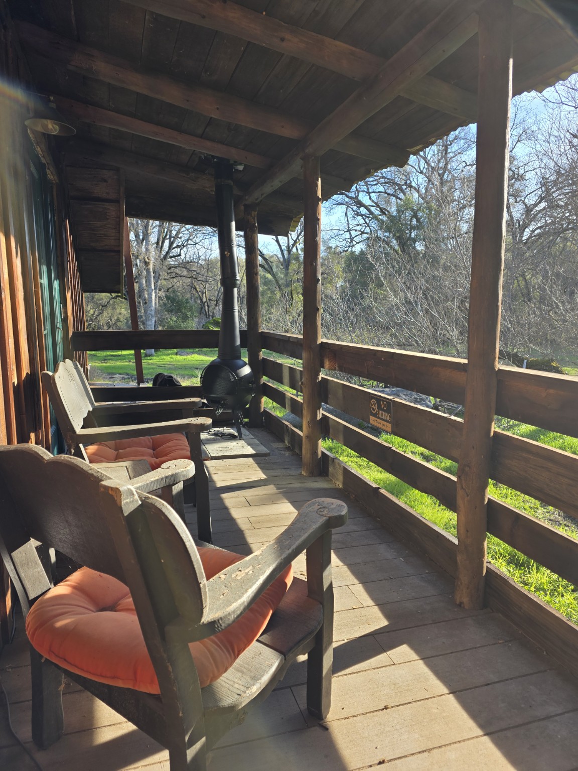 Rocking chairs on the covered porch