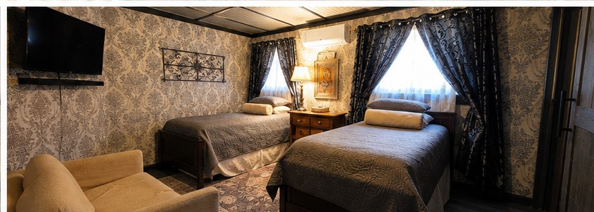 Twin bedroom with two beds